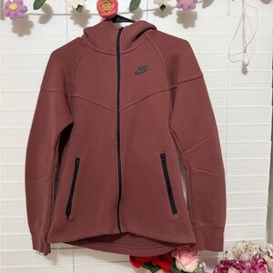 Nike Burgundy Zip Up Hoodie